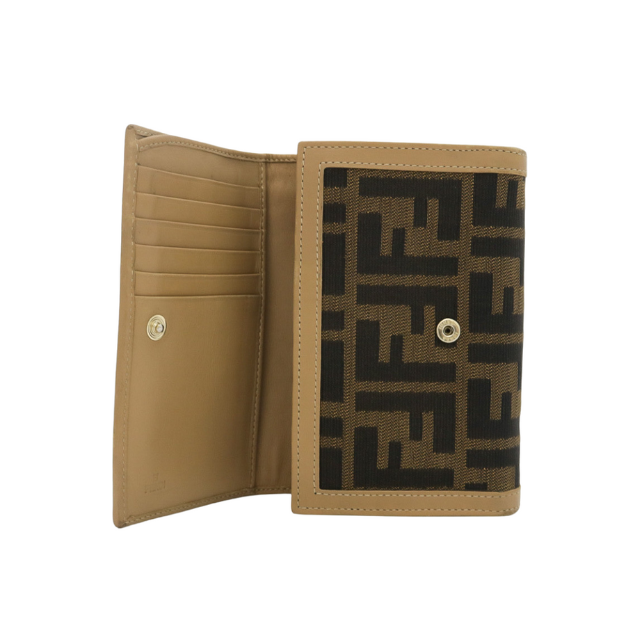 PREOWNED FENDI ZUCCA WALLET