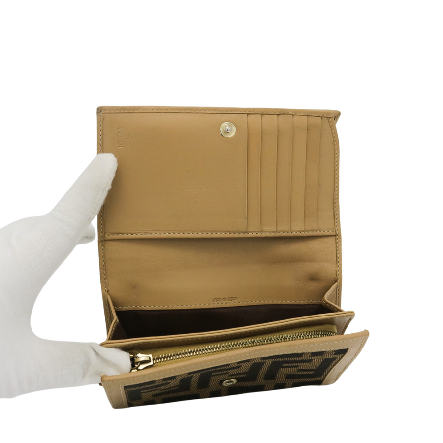 PREOWNED FENDI ZUCCA WALLET