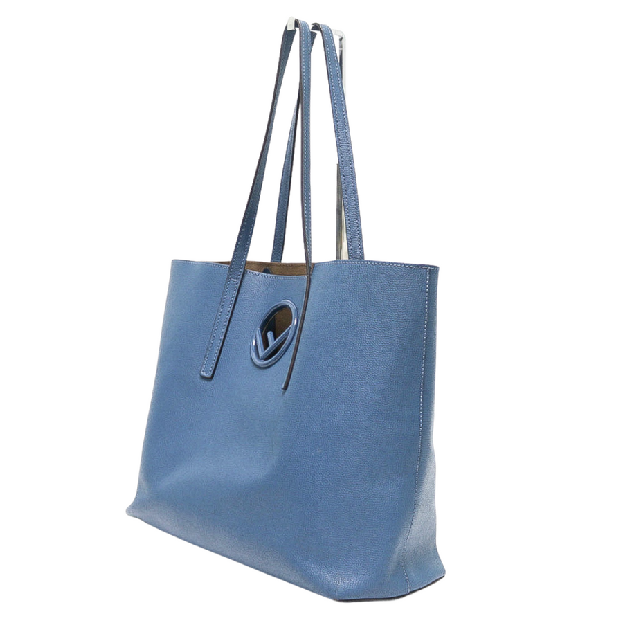 PREOWNED FENDI VITELLO VIENNA ENAMEL F SHOPPING TOTE