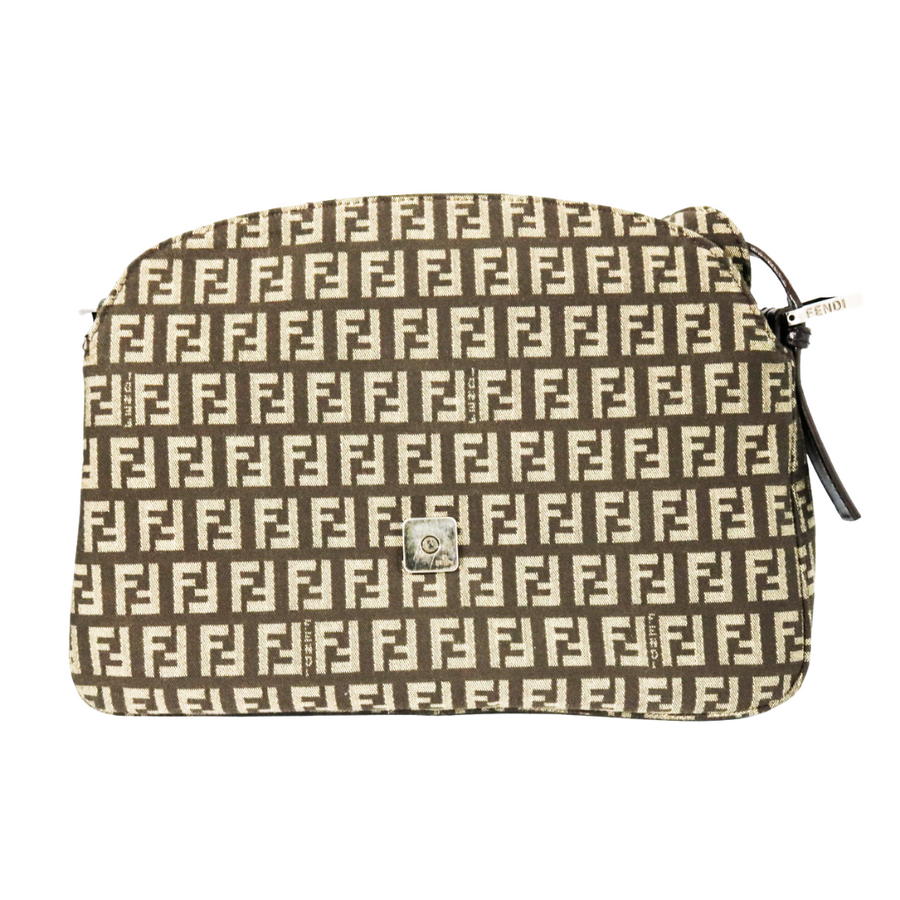 PREOWNED FENDI ZUCCHINO CANVAS BAGUETTE