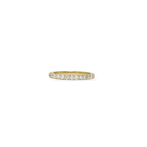 YELLOW GOLD WEDDING RING WITH NATURAL DIAMONDS