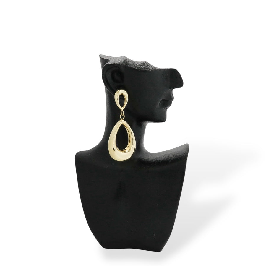 YELLOW GOLD TEAR DROP EARRINGS