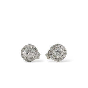 WHITE GOLD NATURAL DIAMOND STUD EARRINGS