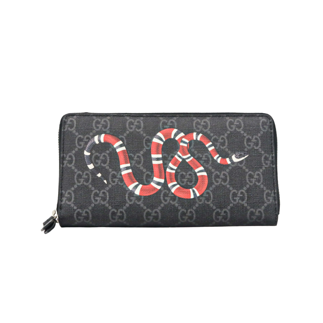 gucci  gg スプリーム　スネーク　ウォレット GUCCI GG SUPREME SNAKE WALLET – Jewelry Banc
