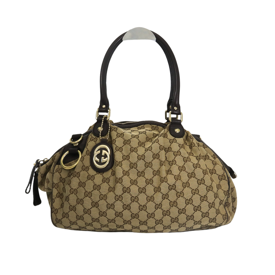 PREOWNED GUCCI SUKEY BOSTON GG BAG