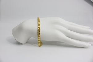 YELLOW GOLD CUBAN LINK BRACELET