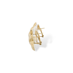 YELLOW GOLD CRISS CROSS EARRINGS
