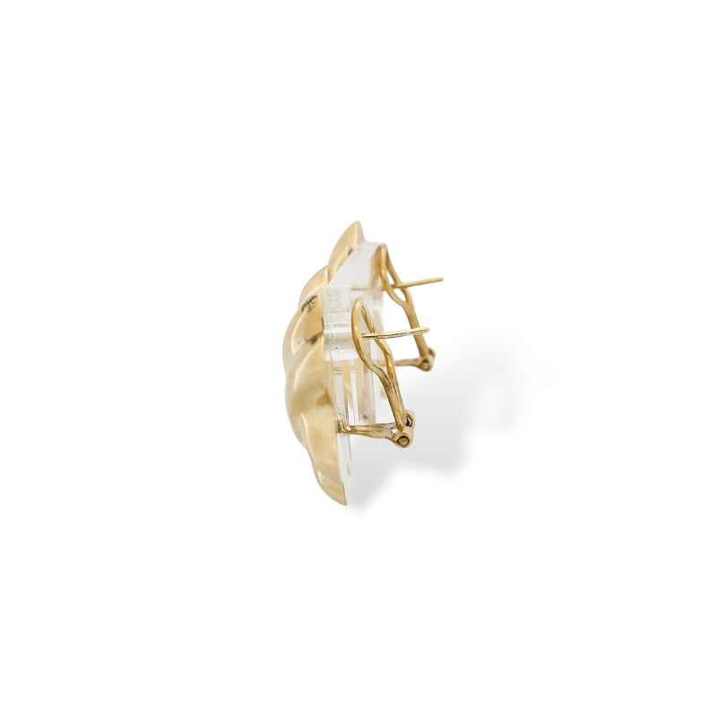 YELLOW GOLD CRISS CROSS EARRINGS