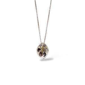 WHITE GOLD NATURAL DIAMONDS PENDANT WITH CHAIN