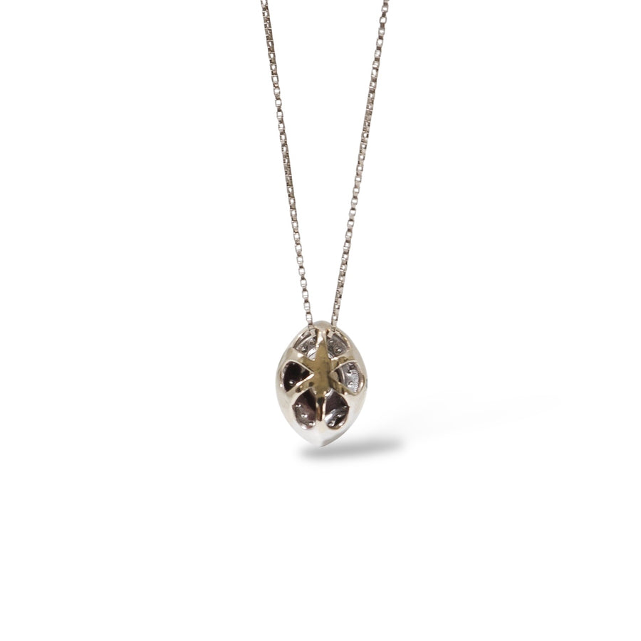 WHITE GOLD NATURAL DIAMONDS PENDANT WITH CHAIN