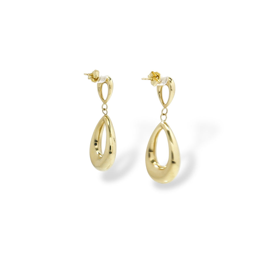 YELLOW GOLD TEAR DROP EARRINGS