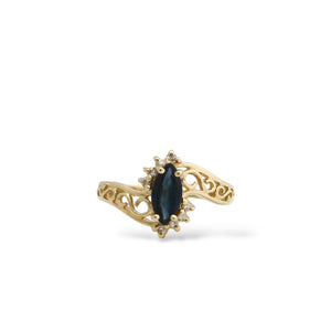 YELLOW GOLD LADY'S SAPPHIRE RING