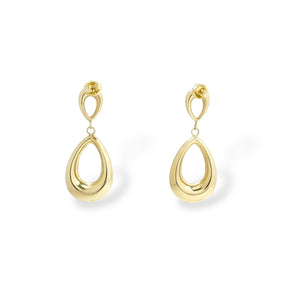 YELLOW GOLD TEAR DROP EARRINGS