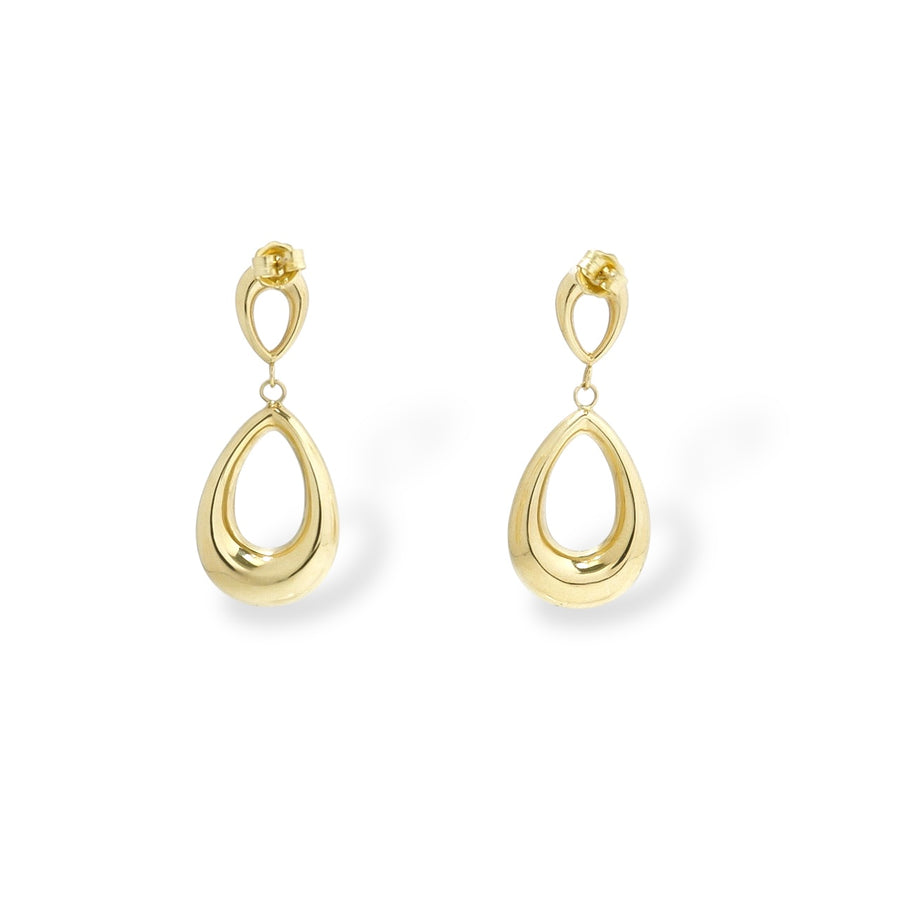YELLOW GOLD TEAR DROP EARRINGS