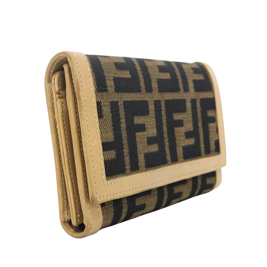 PREOWNED FENDI ZUCCA WALLET