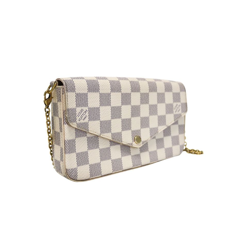 LOUIS VUITTON FELICIE POCHETTE DAMIER AZUR Jewelry Banc