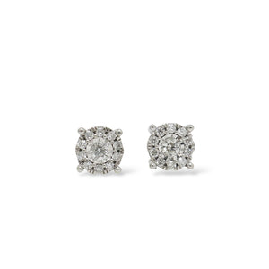WHITE GOLD NATURAL DIAMONDS STUD EARRINGS