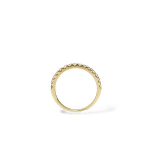 YELLOW GOLD WEDDING RING WITH NATURAL DIAMONDS