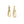 Load image into Gallery viewer, YELLOW GOLD TWO ROWS TWISTED HOOP EARRINGS
