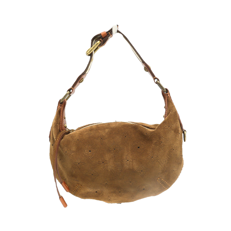 PREOWNED LOUIS VUITTON SUEDE PM CACAO MONOGRAM