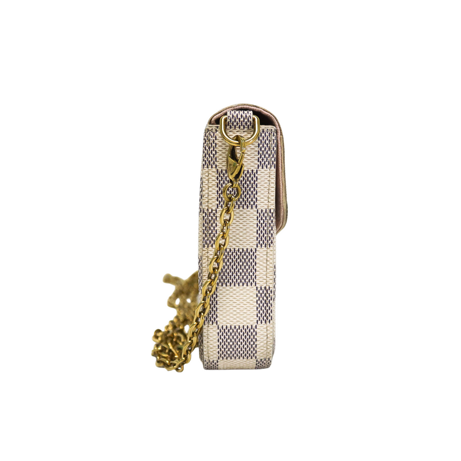 Felicie pochette deals damier azur