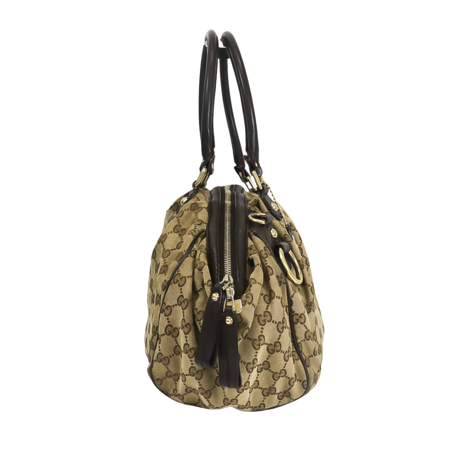 PREOWNED GUCCI SUKEY BOSTON GG BAG