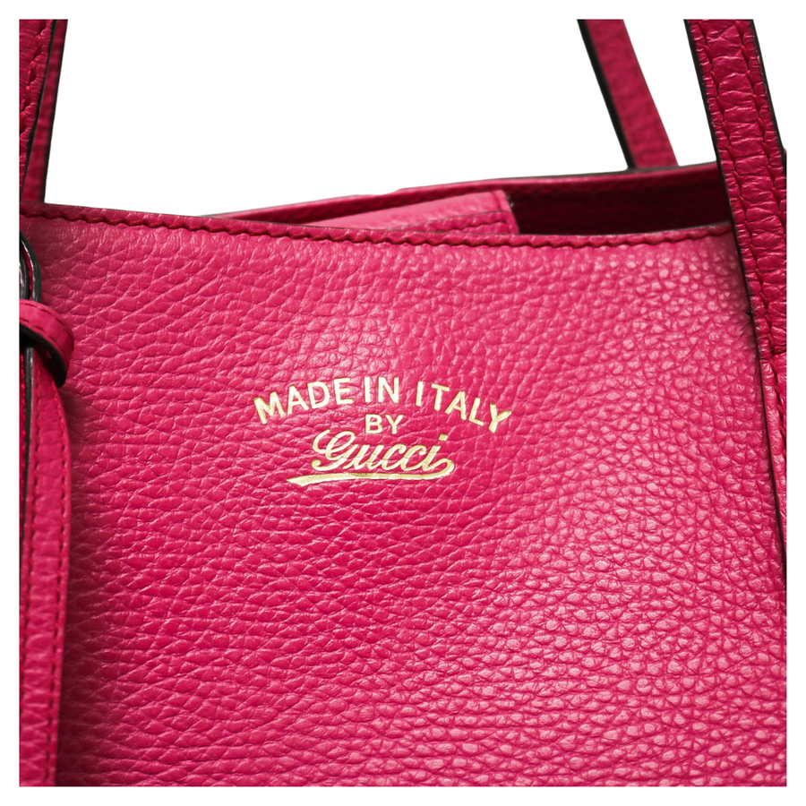 PREOWNED GUCCI LEATHER SWING MEDIUM TOTE