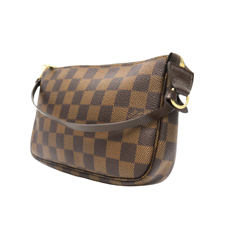 PREOWNED LOUIS VUITTON POCHETTE ACCESSORIE DAMIER EBENE