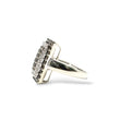 Load image into Gallery viewer, RECTANGULAR COCOA AND WHITE DIAMOND CLUSTER RING
