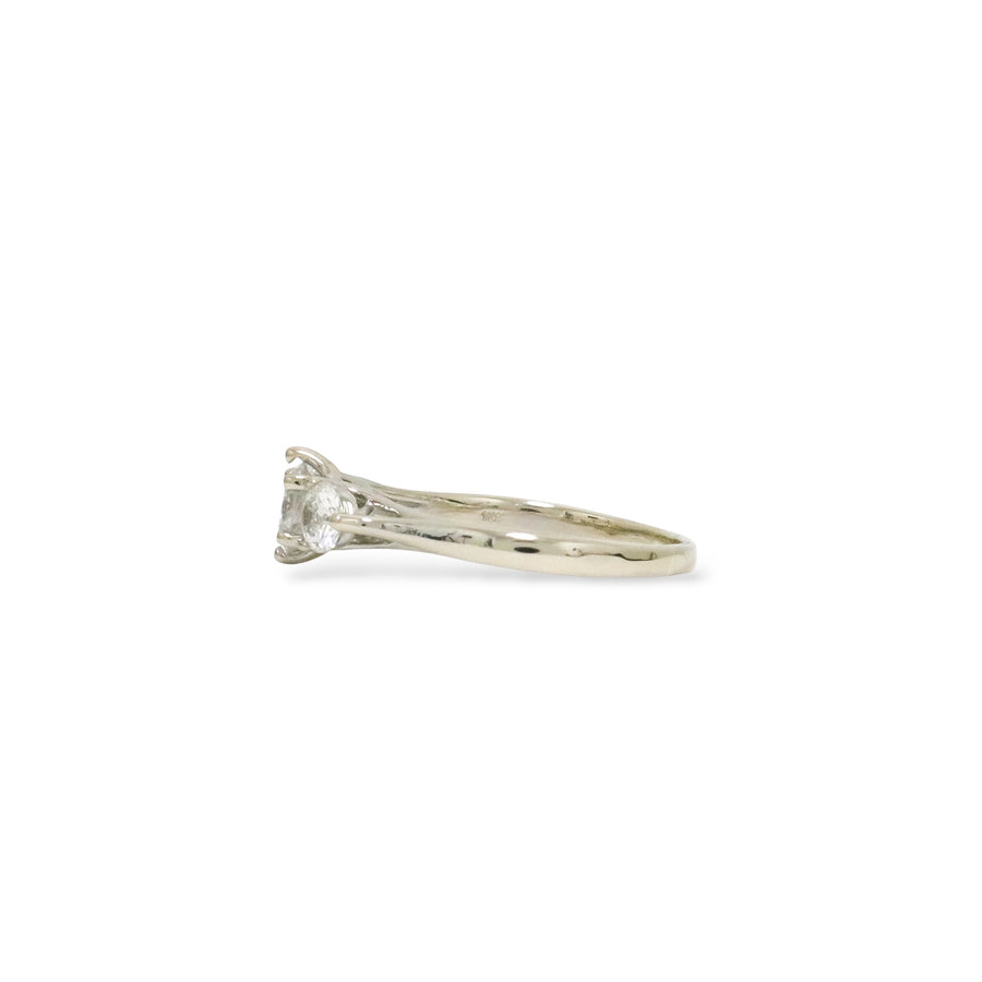 WHITE GOLD PAST PRESENT FUTURE LADY'S RING WITH NATURAL DIAMONDS