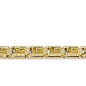 YELLOW GOLD GREEK LINK BRACELET
