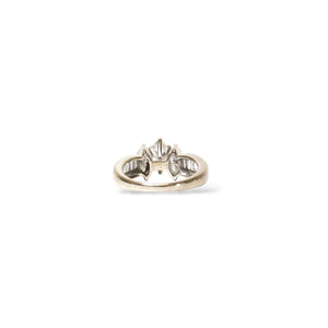 WHITE GOLD PAST PRESENT FUTURE NATURAL DIAMONDS LADY'S RING