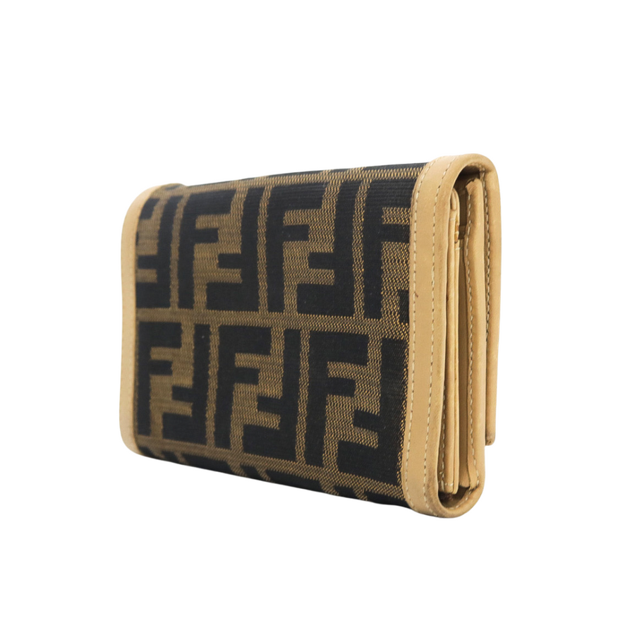 PREOWNED FENDI ZUCCA WALLET