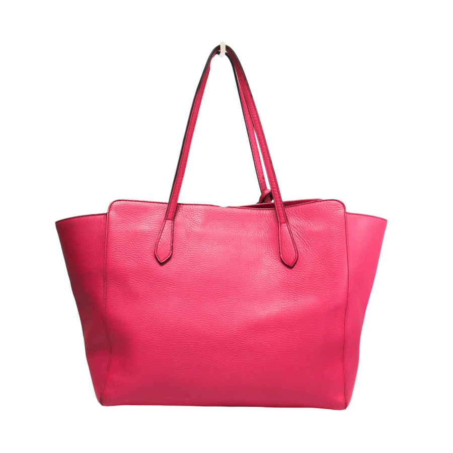 PREOWNED GUCCI LEATHER SWING MEDIUM TOTE