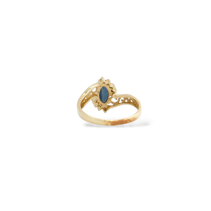YELLOW GOLD LADY'S SAPPHIRE RING