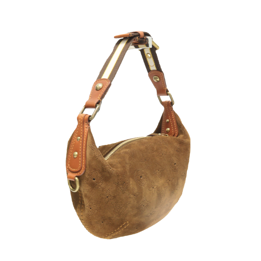 PREOWNED LOUIS VUITTON SUEDE PM CACAO MONOGRAM