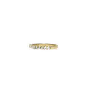 YELLOW GOLD WEDDING RING WITH NATURAL DIAMONDS