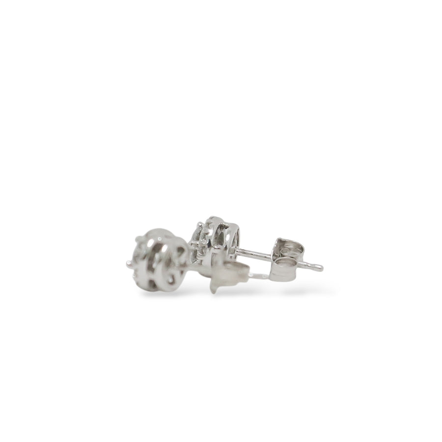 WHITE GOLD NATURAL DIAMOND STUD EARRINGS