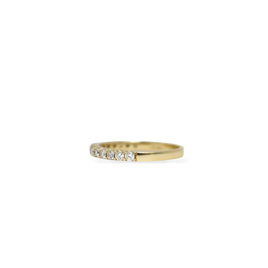 YELLOW GOLD WEDDING RING WITH NATURAL DIAMONDS