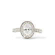 Load image into Gallery viewer, WHITE GOLD LADY'S RING WITH OVAL GIA DIAMOND

