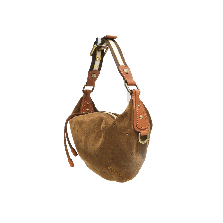 PREOWNED LOUIS VUITTON SUEDE PM CACAO MONOGRAM