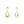 Load image into Gallery viewer, YELLOW GOLD TEAR DROP EARRINGS
