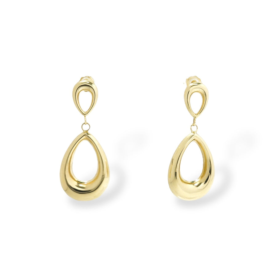 YELLOW GOLD TEAR DROP EARRINGS