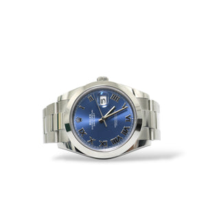ROLEX DATEJUST 41 BLUE DIAL ROMAN NUMERALS