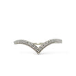 Load image into Gallery viewer, WHITE GOLD DIAMOND CHEVRON BAND
