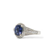 Load image into Gallery viewer, WHITE GOLD LADY'S RING WITH OVAL SAPPHIRE AND DIAMONDS "LE VIAN"
