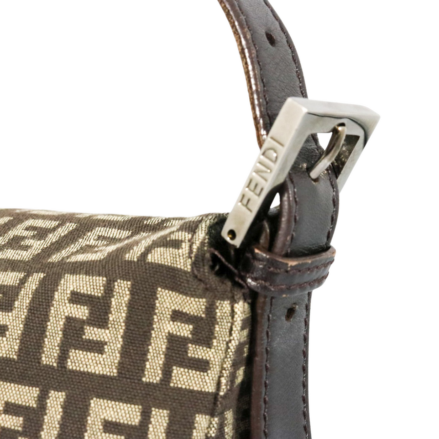 PREOWNED FENDI ZUCCHINO CANVAS BAGUETTE