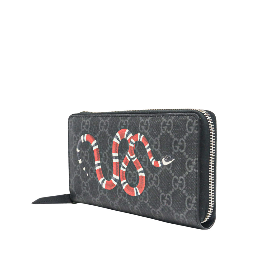 GUCCI  GG SUPREME SNAKE WALLET
