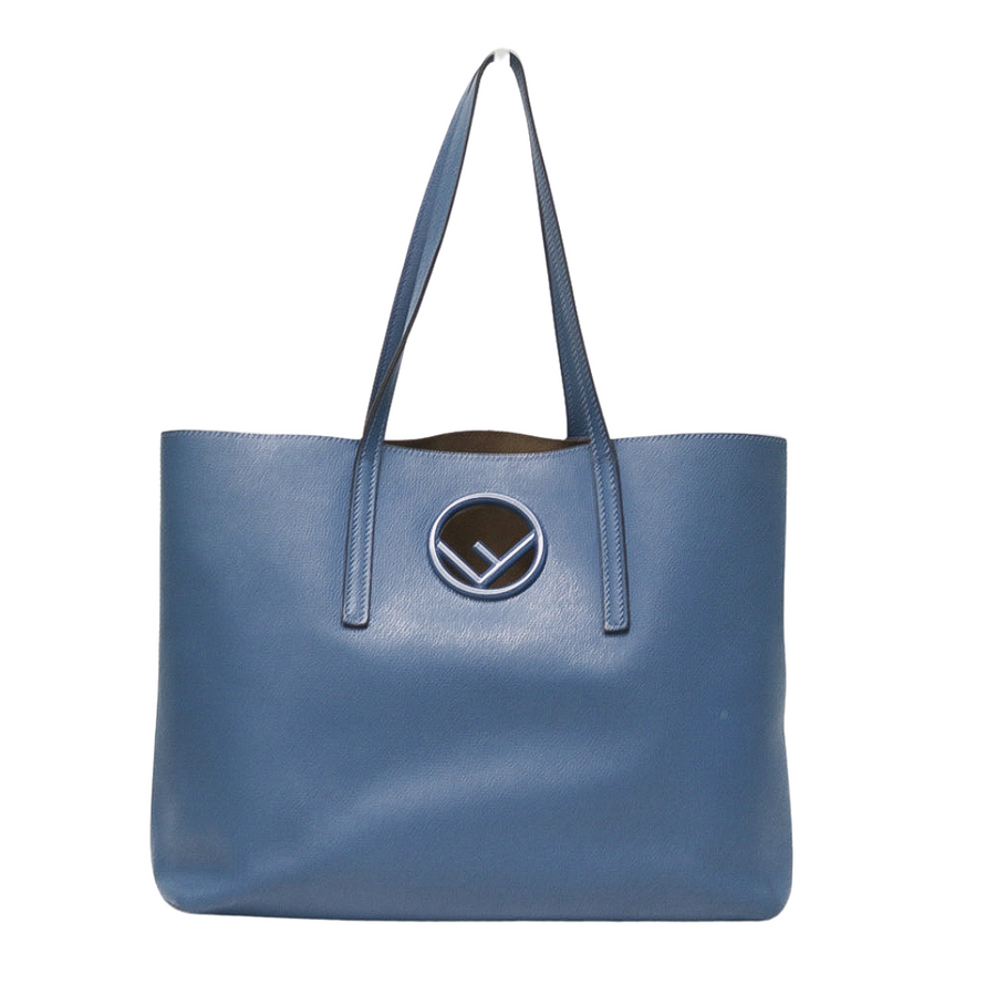 PREOWNED FENDI VITELLO VIENNA ENAMEL F SHOPPING TOTE