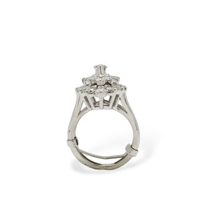 WHITE GOLD LADY'S DIAMON COCKTAIL RING